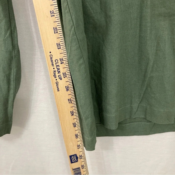 New Vero Moda Army Green Linen Blend Wide Leg Pants size 24 - Picture 5 of 11